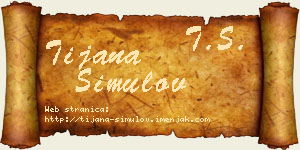 Tijana Simulov vizit kartica